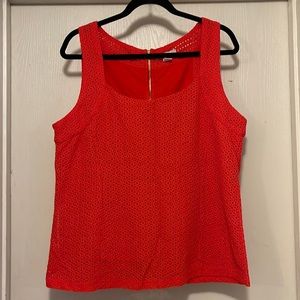 New - Orange Tank Top with Zipper Back - Size 16
